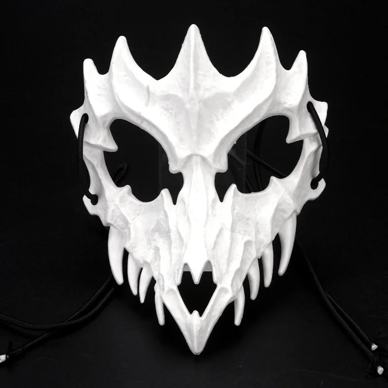 Halloween Half-Face Mask Cosplay Dragon Tiger Wolf Skull Mask for Performance