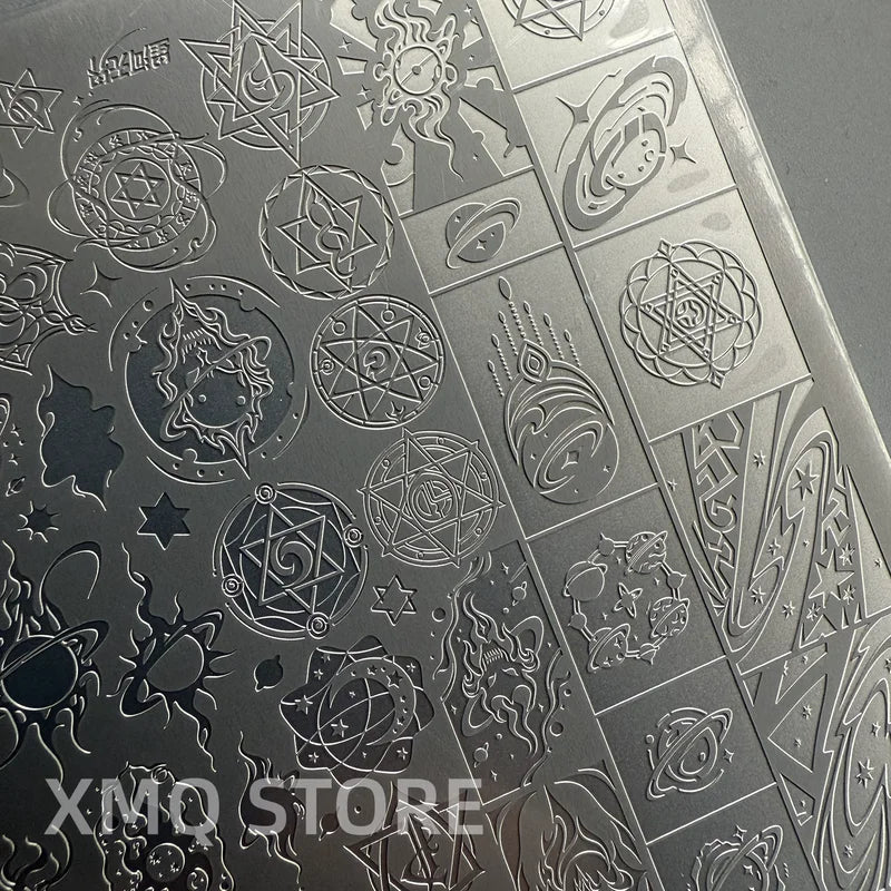 Nail Art Stamping Plates Set with Number & Letter Templates - Imageplate