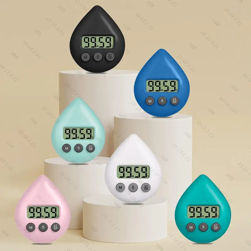 Waterproof Digital Shower Timer with Magnetic Mount - Kitchen & Bathroom Countdown Clock
