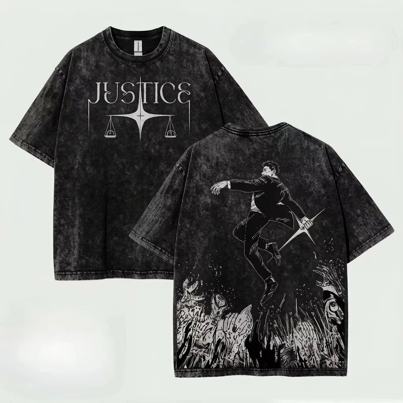 Jujutsu Kaisen Hiromi Higuruma Oversized Anime T-Shirt for Men - Summer Cotton Tee