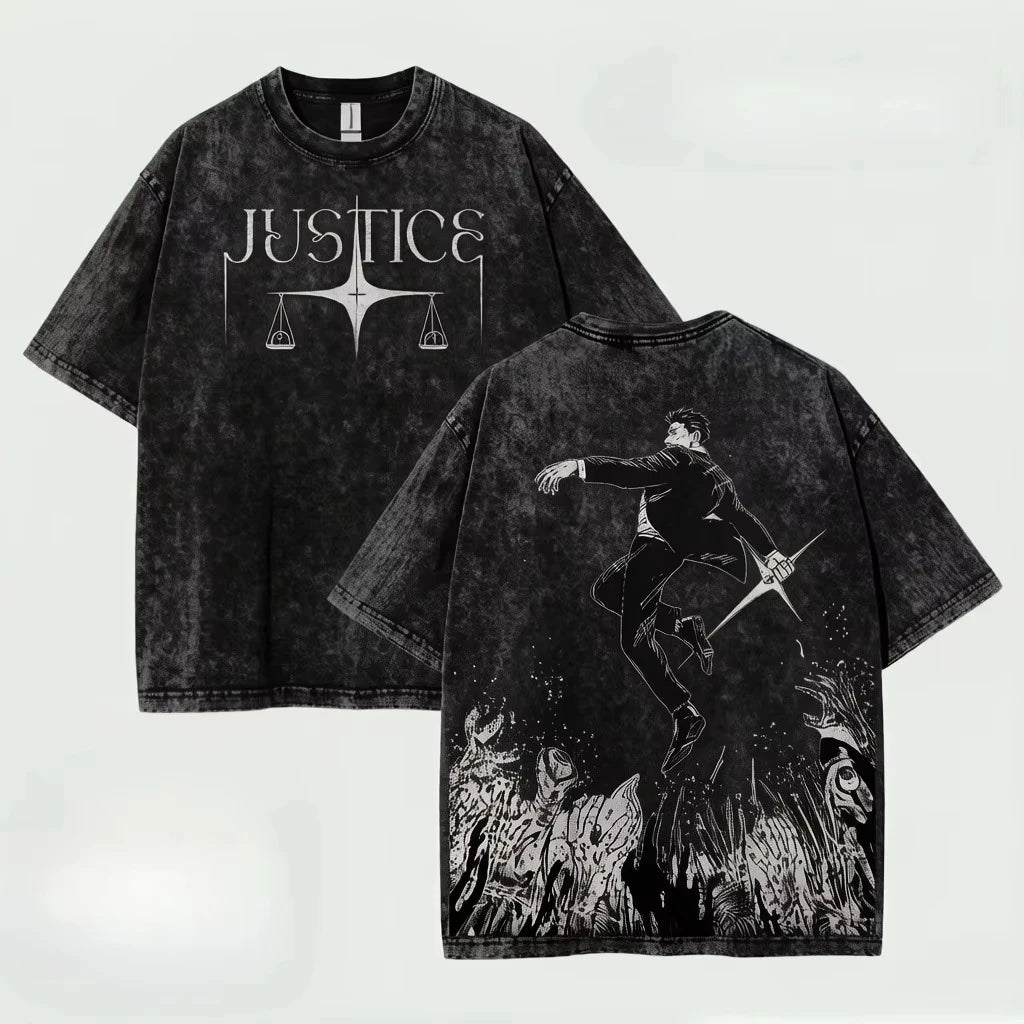 Jujutsu Kaisen Hiromi Higuruma Oversized Anime T-Shirt for Men - Summer Cotton Tee