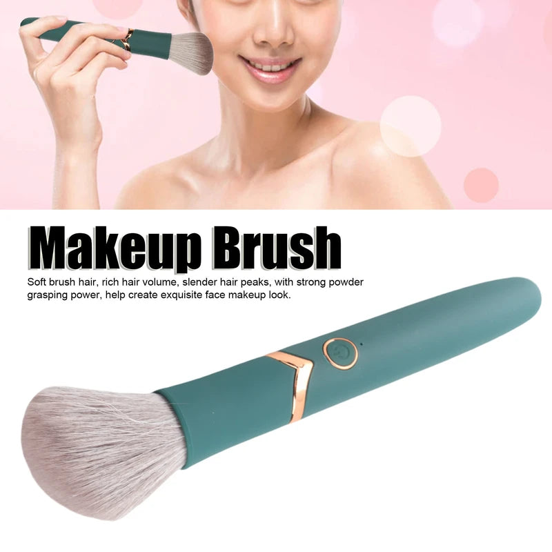 Electric Makeup Brush with 10 Gears, Rechargeable & Waterproof - Green