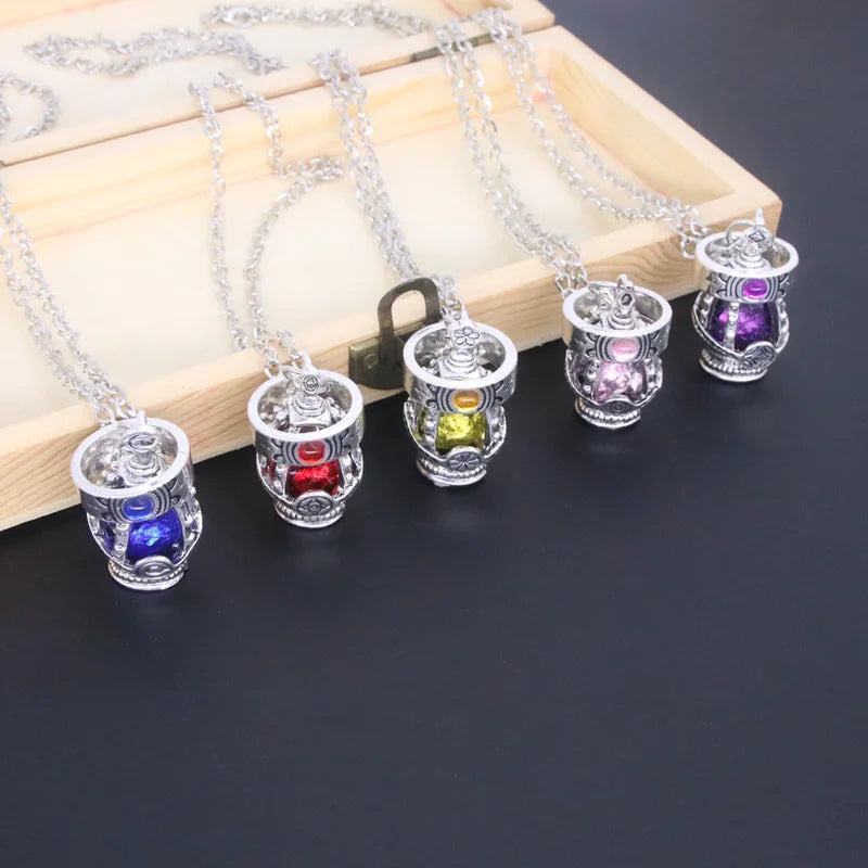 Anime Necklace Set - Madoka Magica Soul Gem Pendant & Ring Jewelry