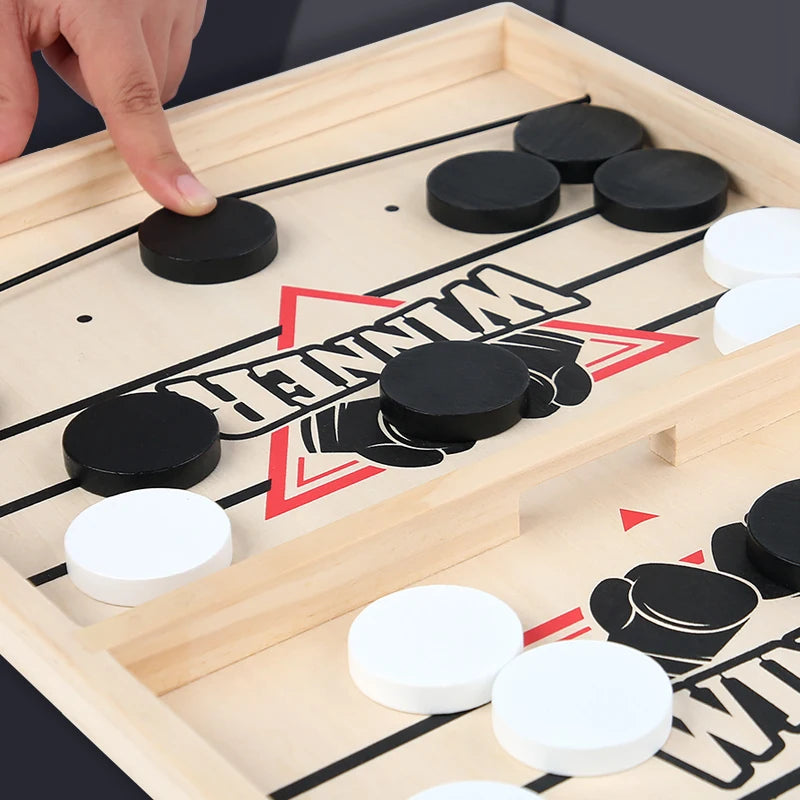 Wooden Bouncing Chess Tabletop Two-Player Battle Game - Child & Parent Interactive Toy