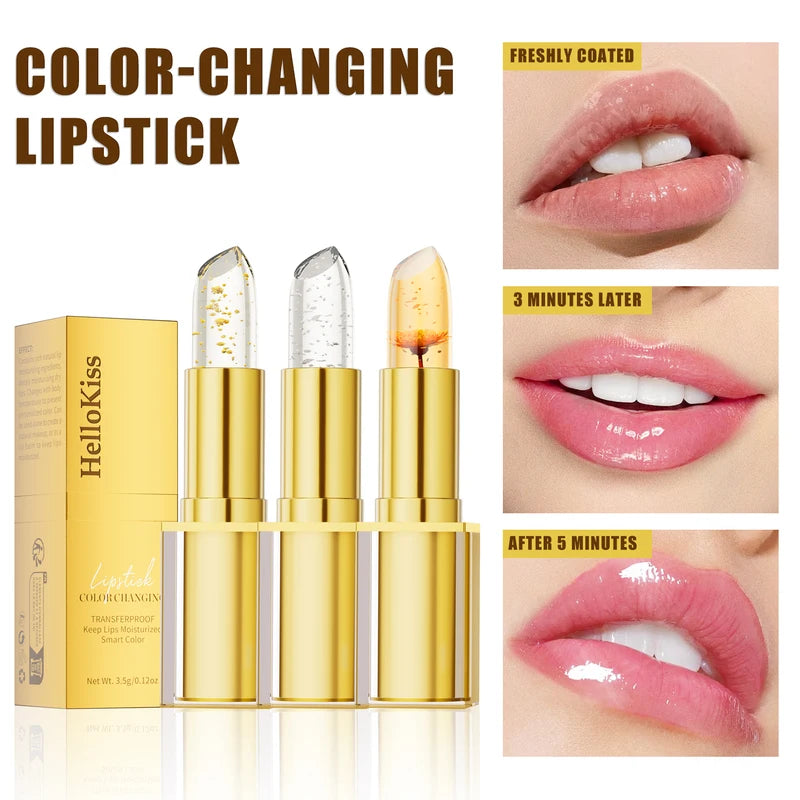 Color-Changing Lipstick for Women Moisturizing Long-Lasting Non-Sticky Lip Balm