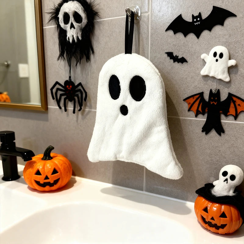 Halloween Hand Towels Set - Soft Absorbent Bathroom Kitchen Decor