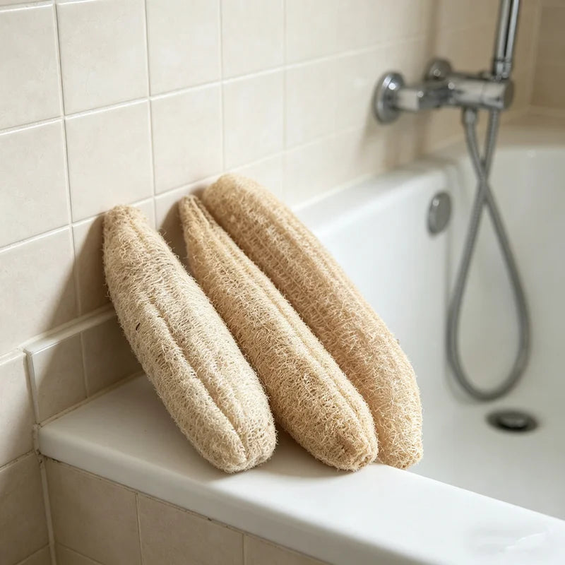 Natural Eco-Friendly Luffa Sponge Scrubber for Kitchen and Bath Cleaning & Exfoliation