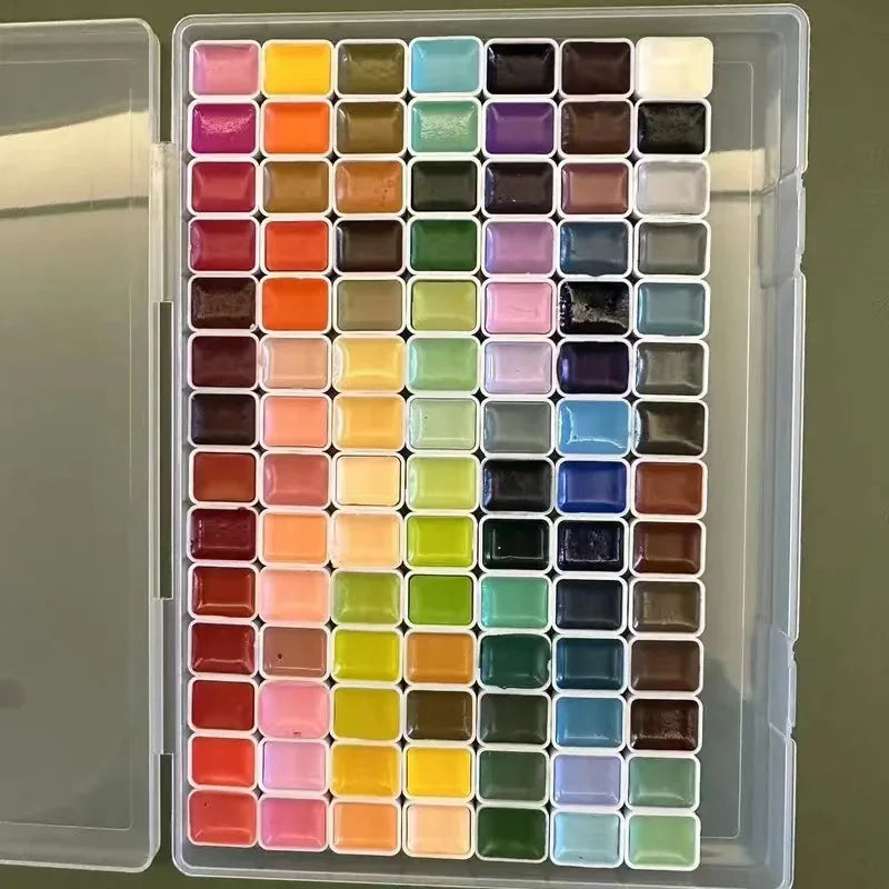 Artist Watercolor Paint Set 130/98/60/24 Colors Professional Art Supplies