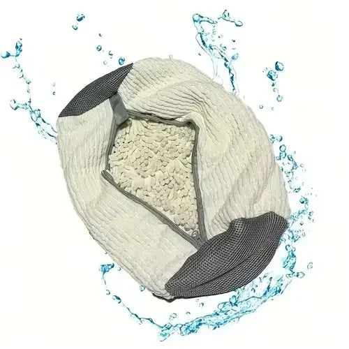 Fluffy Fiber Shoe Washing Bag with Zipper - 360° Surround Cleaning Reusable Laundry Protects Shoes
