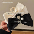 Pearl Camellia Bow Hair Clip for Women - Hair Fixing & Bun Styling