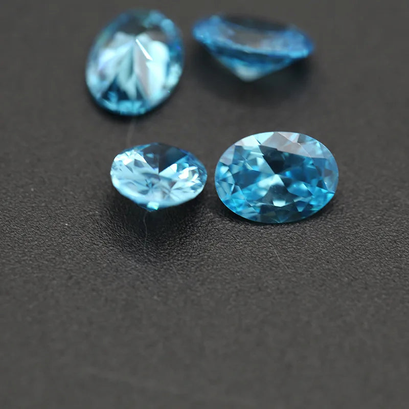 Natural Mined Aquamarine Loose Gemstone 12-16mm Oval Cut for Jewelry Making