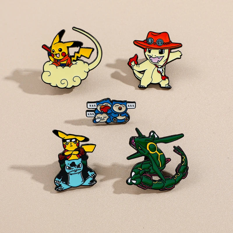 Pokemon Anime Enamel Lapel Pin - Collectible Badge for Kids and Fans