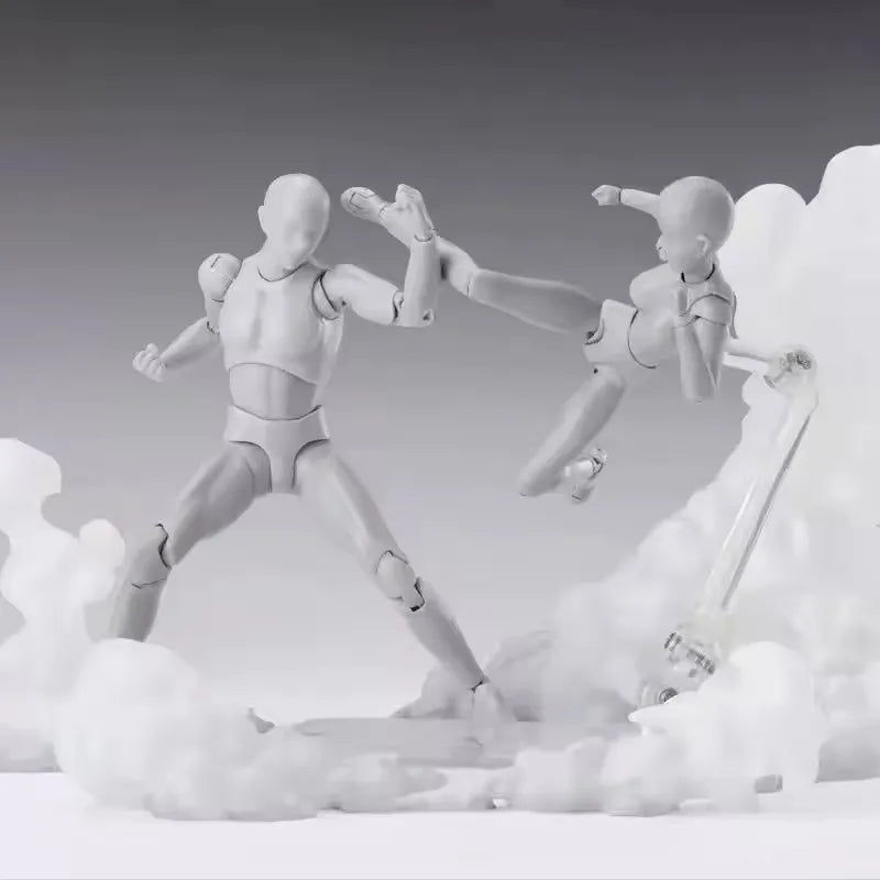 White Smoke Effect Parts for Anime Figure Diorama Scene & Photography Props