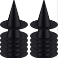 12 Pack Halloween Witch Hat Costume Accessories - Black, Collapsible & Durable
