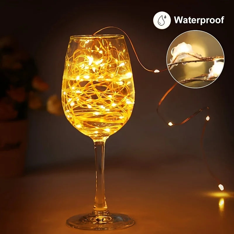 USB LED Fairy String Lights Copper Wire Decor for Holiday Wedding Party