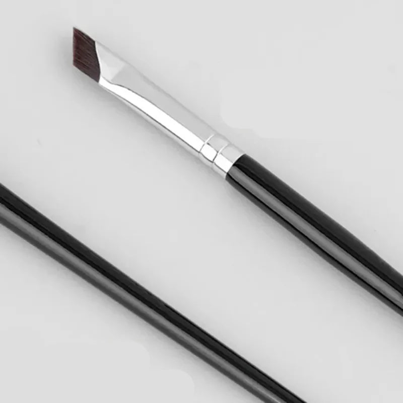 Ultra Thin Fine Eyeliner & Eyebrow Makeup Brush Set - Precise Flat Angled Tools