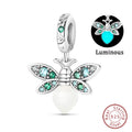 DIY Silver Bracelet Charms Set with Owl Sea Turtle Octopus & Blue Zircon - Multiple Colors