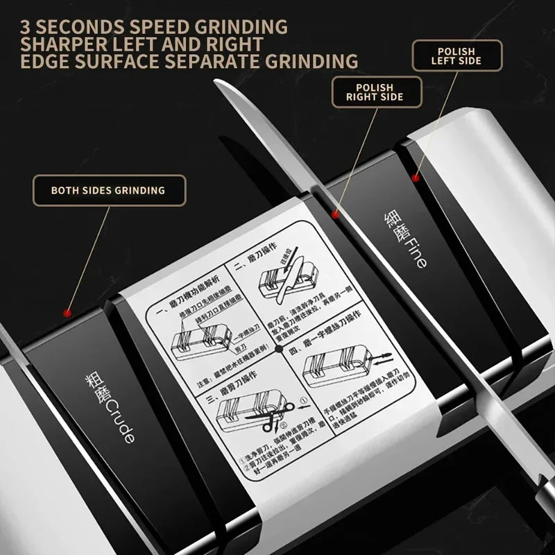 Electric Knife Sharpener Multi-Function Fast Sharpening Tool for Kitchen Knives and Scissors