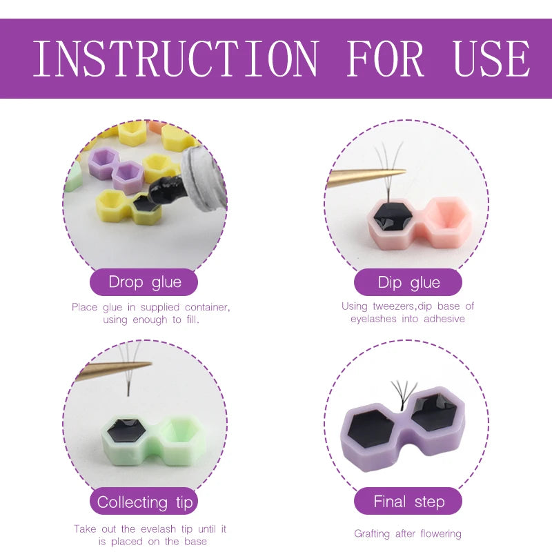 Disposable Eyelash Glue Cup Holder Container 100pcs Lash Extension Tools