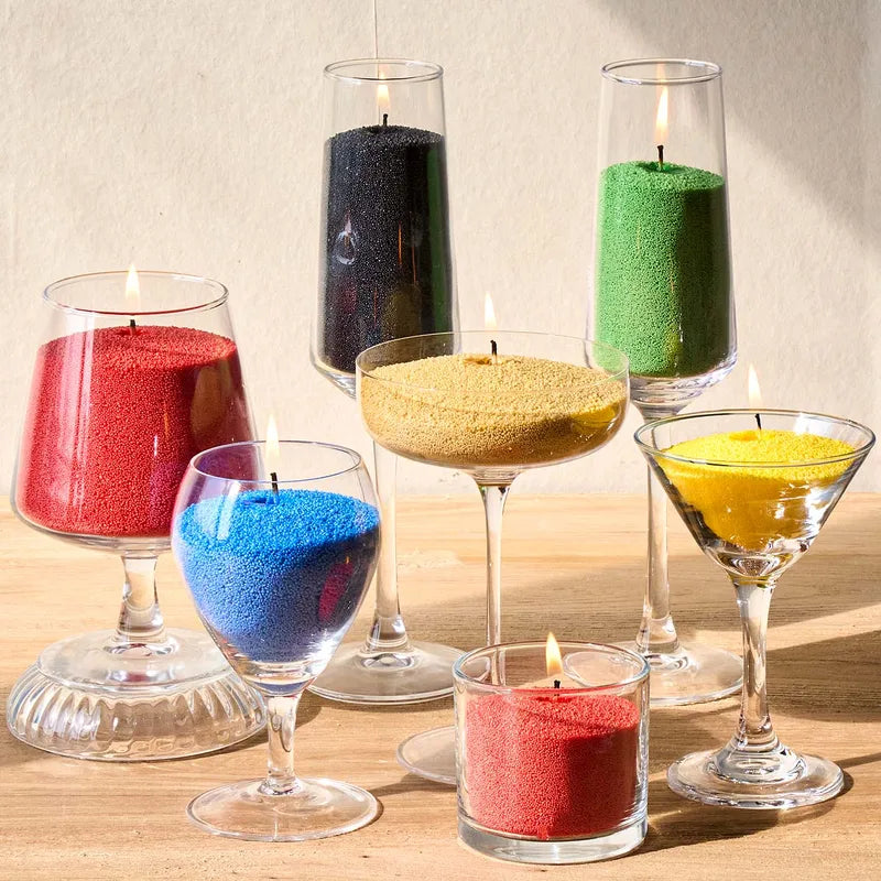 Colorful Granular Wax for Candle Making Sand Painting DIY Materials 500g