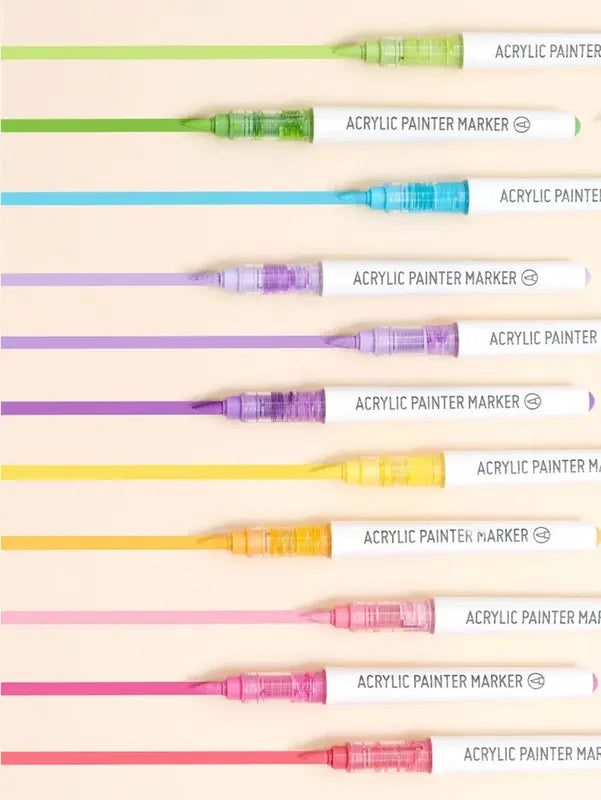 9-Piece Acrylic Marker Pen Set for Art & Craft DIY Painting & Drawing