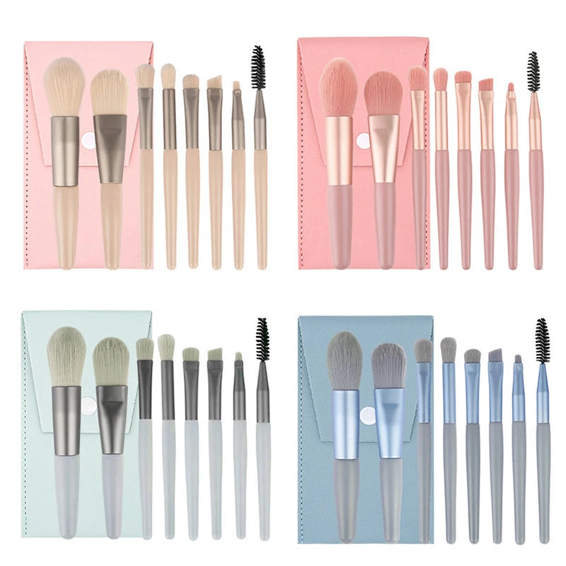 Soft Fluffy Makeup Brush Set - 13/8Pcs Cosmetics Foundation Blush Eyeshadow Kabuki Blending Tools