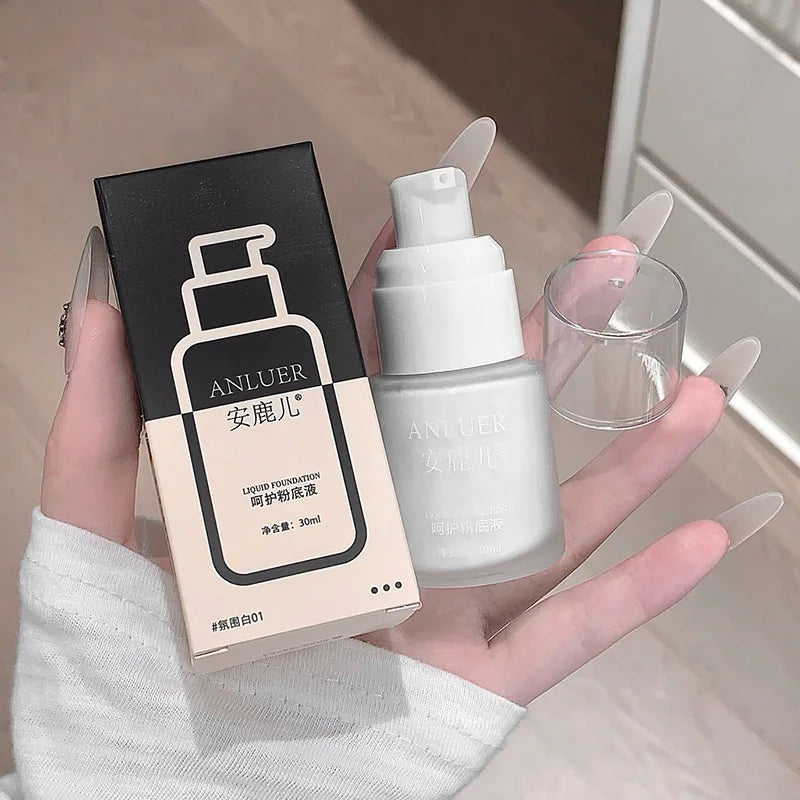 White Liquid Foundation 30ml Full Coverage Long Lasting Waterproof Face Makeup