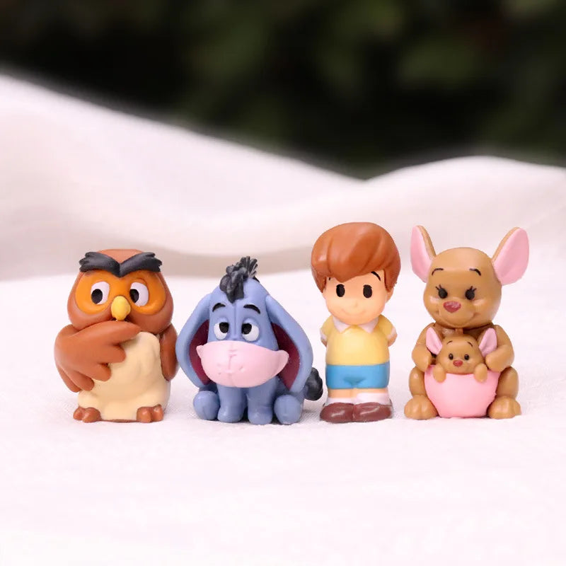 10pcs Cartoon Winnie The Pooh Action Figures Set Toys for Kids - Plush Doll Gift