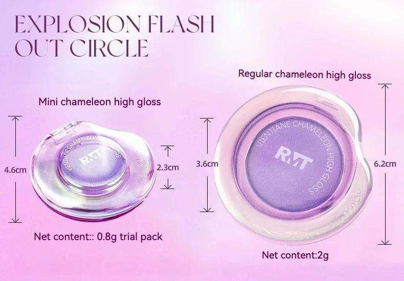 High Gloss Chameleon Face Highlight Powder - Brightening Iridescent Shimmer