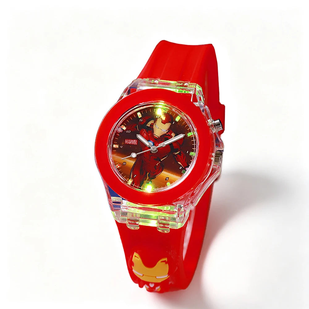 Kids Light-Up Silicone Character Watch with Colorful Dial and Fun Lights - Multiple Colors