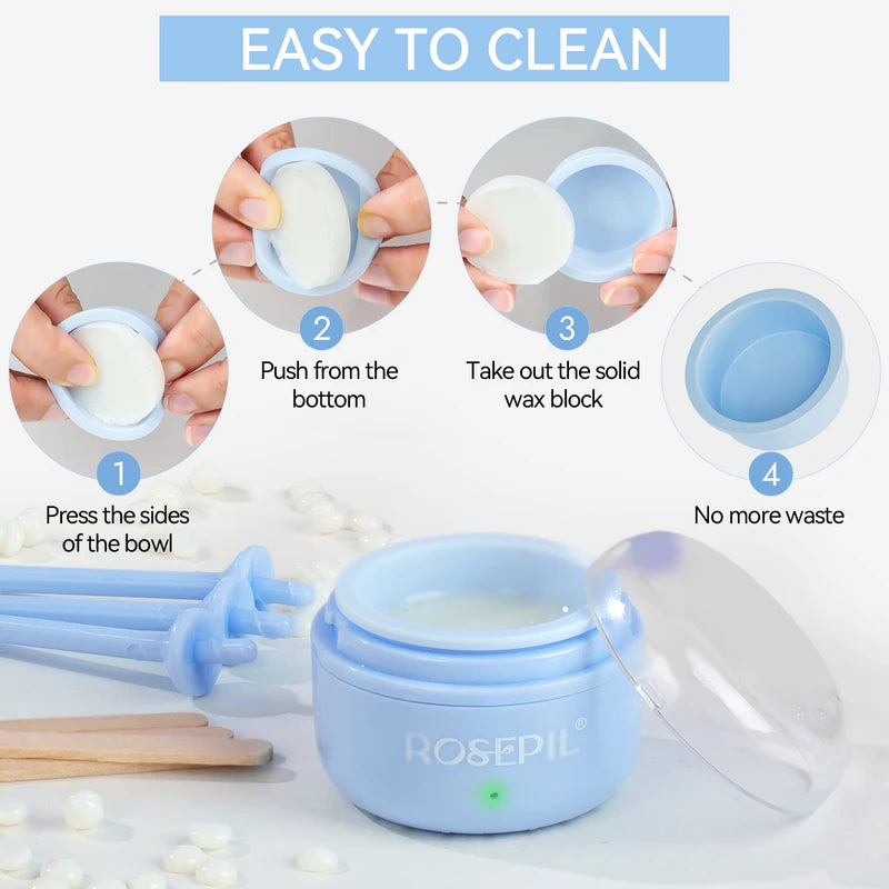 Mini Portable Wax Warmer Kit for Facial and Small Area Hair Removal