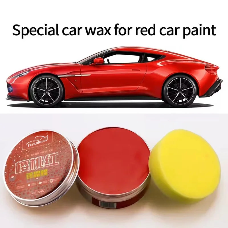 Car Wax Crystal Plating Set Hard Glossy Paint Protection with Sponge & Cloth