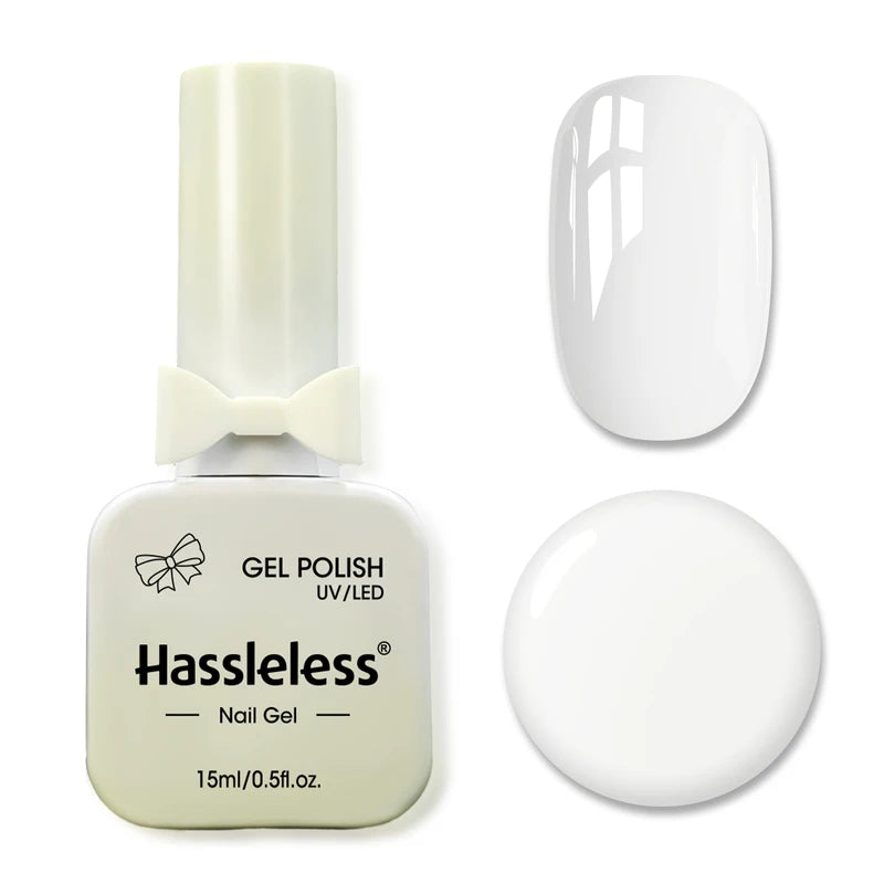 Milky White Gel Nail Polish - Pure Color UV Gel for Professional & DIY Nails 15ml