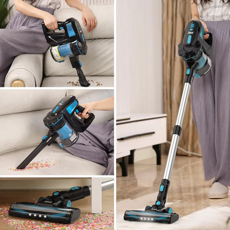 Cordless Handheld Vacuum Cleaner 6-in-1 Powerful Stick Vacuum for Carpet Bed