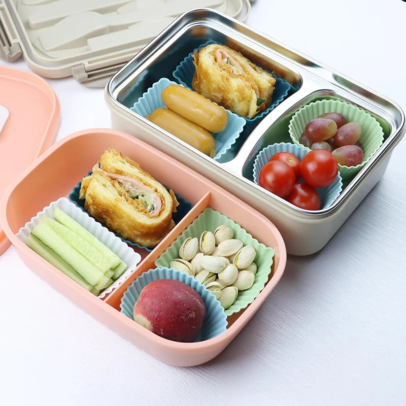 Reusable Silicone Cupcake & Muffin Liners Set - Non-Stick Baking Molds, 12 Pcs