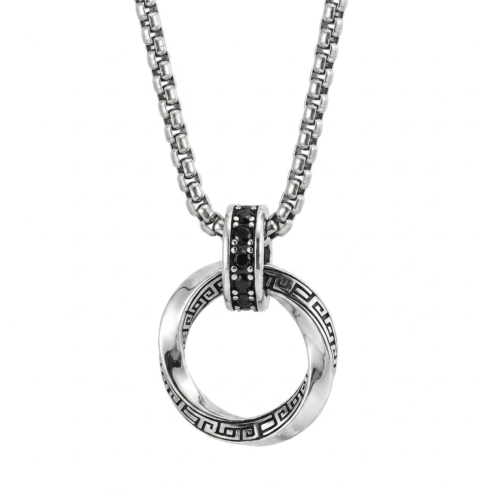 Sterling Silver Necklace Pendant for Women & Men Vintage Hip Hop Jewelry Gift