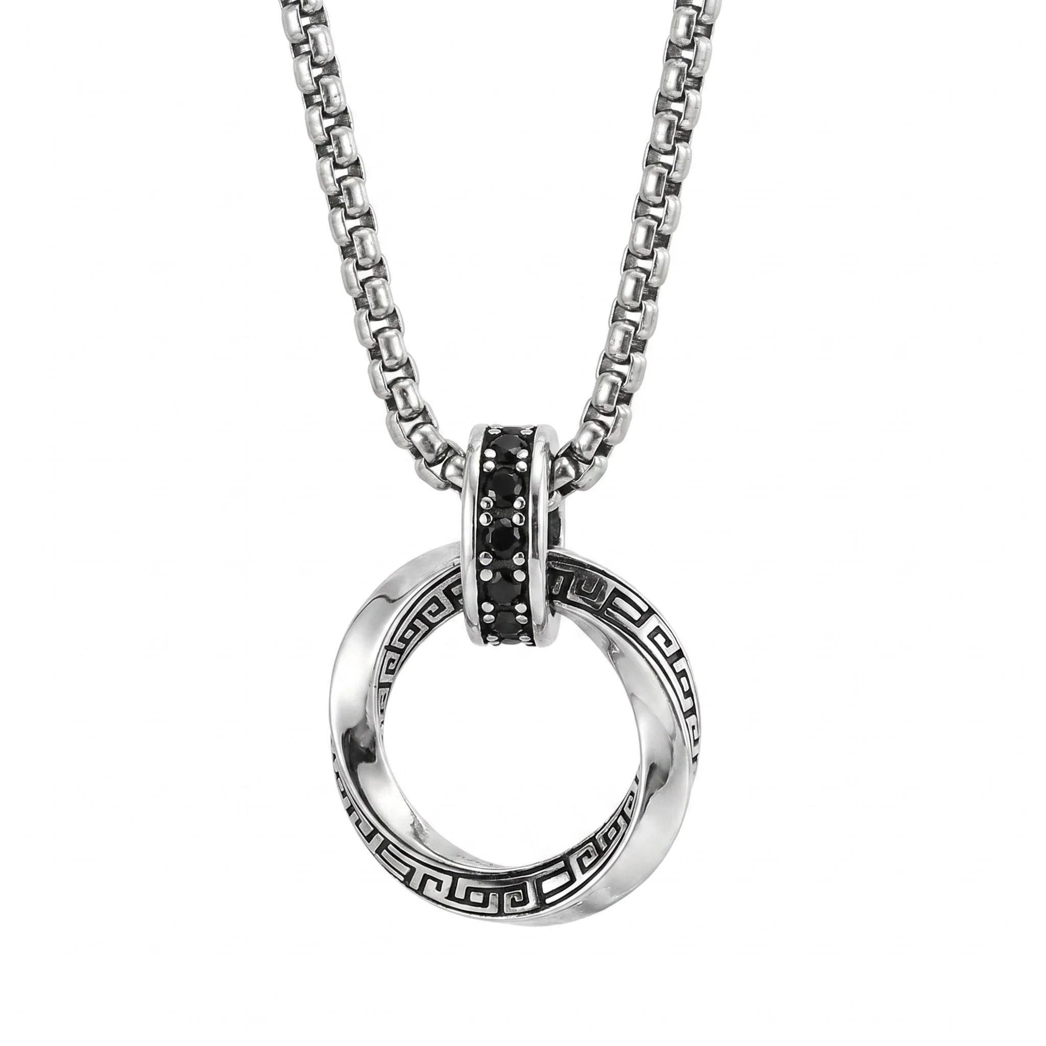 Sterling Silver Necklace Pendant for Women & Men Vintage Hip Hop Jewelry Gift