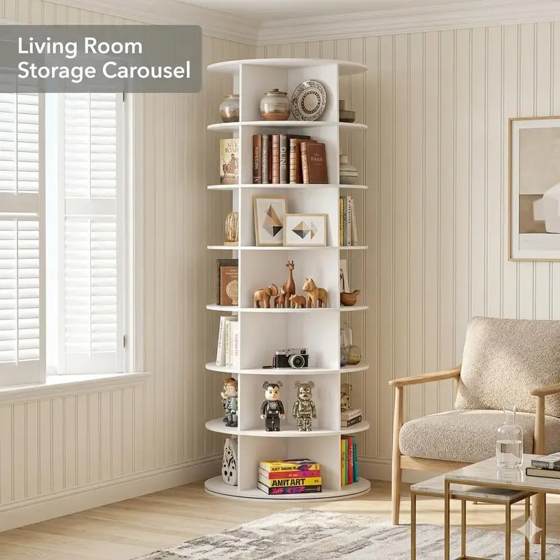 Rotating Shoe Rack Tower - 7 Tiers Spin Shoe & Accessory Organizer