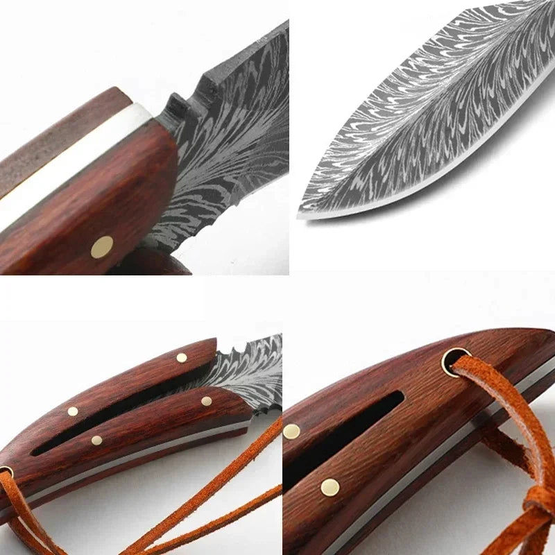 Professional Chef Utility & Boning Knife with Wooden Handle - Stainless Steel, Sharp, Durable