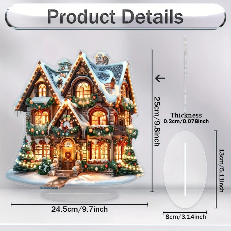 Festive Christmas Decoration Panel - Multi-Functional Desktop Decor for Home & Office