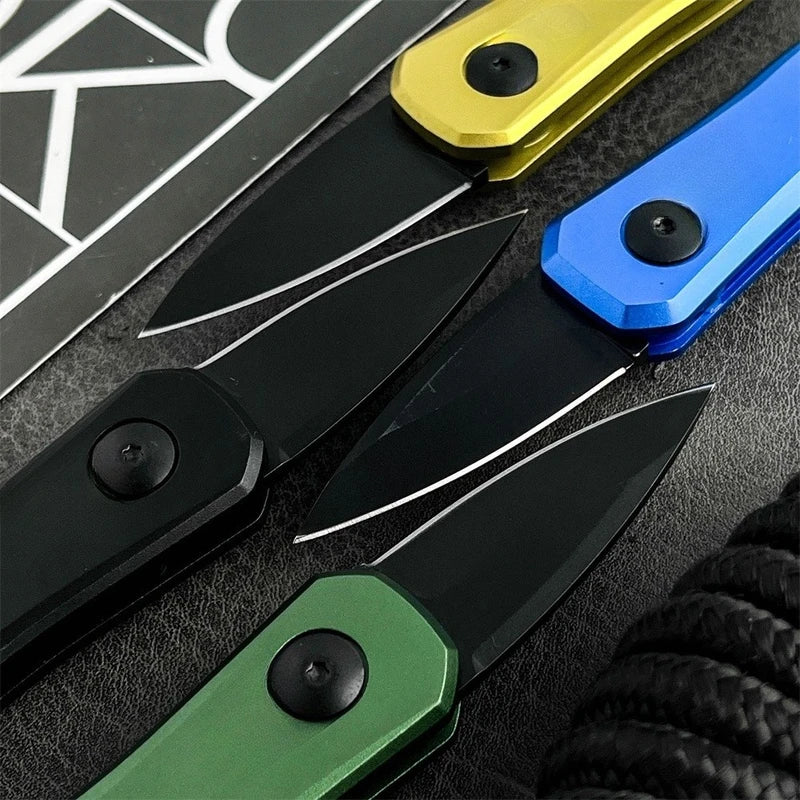 Mini Folding Camping Knife with 8Cr13MoV Blade & Aluminum Handle - Portable Outdoor EDC Tool