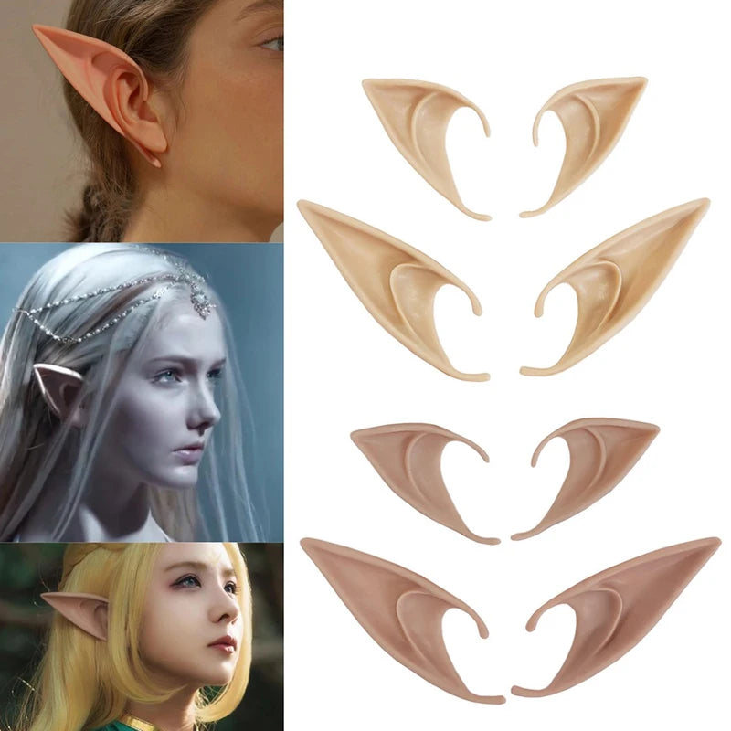 Halloween Elf Ears Latex Props Costume Accessories for Cosplay & Parties