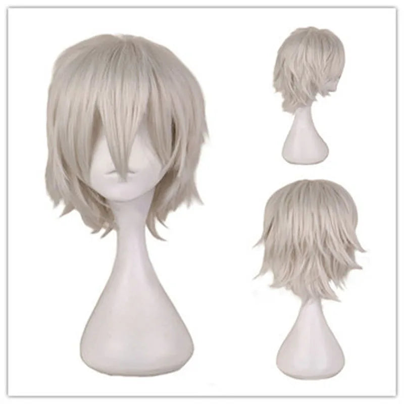 Halloween Cosplay Wigs for Men and Women 12 Inch Heat-Resistant Anime Style Costumes