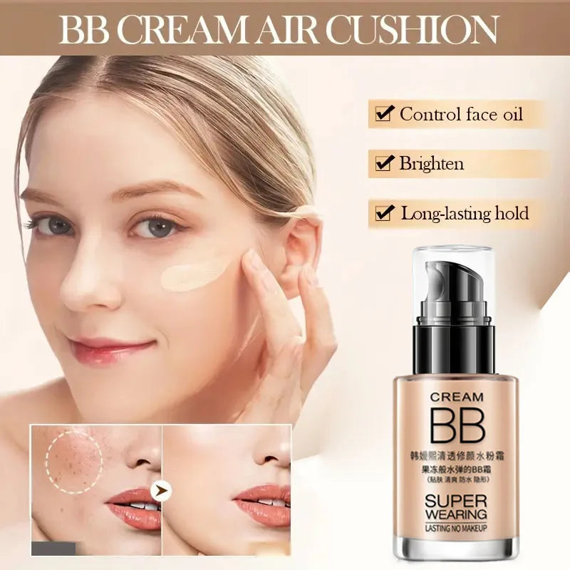 Moisturizing Waterproof Foundation Cream for Natural Look - Lasting Concealer