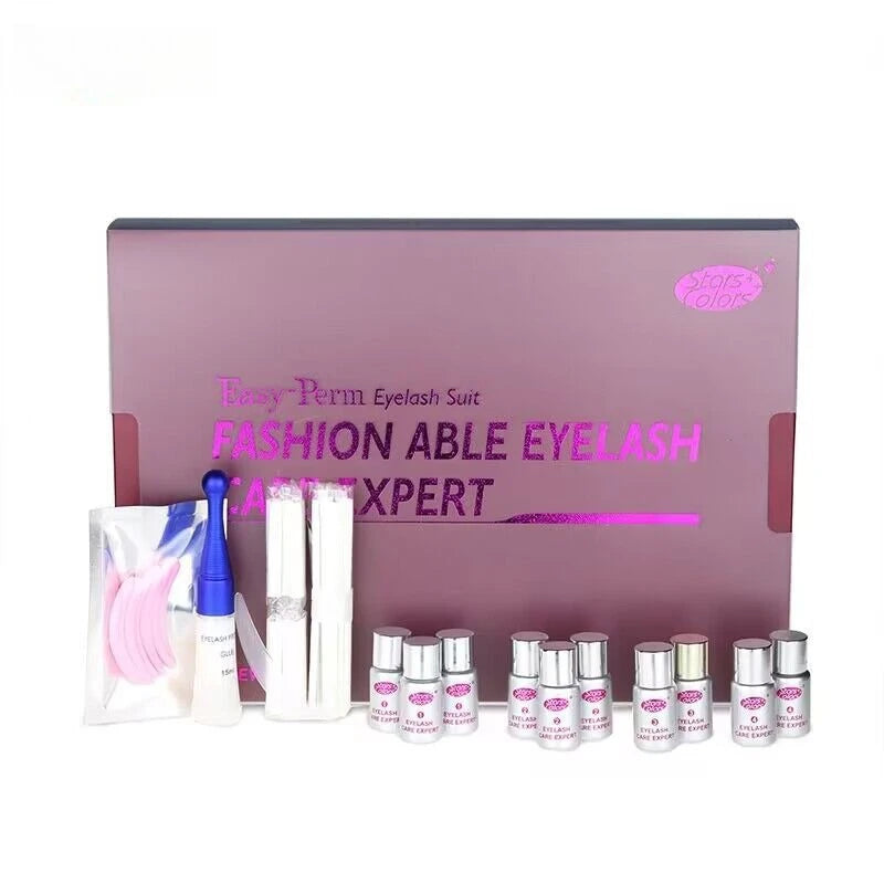 Eyelash Perm Kit with Curling Lotion & Nourishing Solution - Long-Lasting Curl