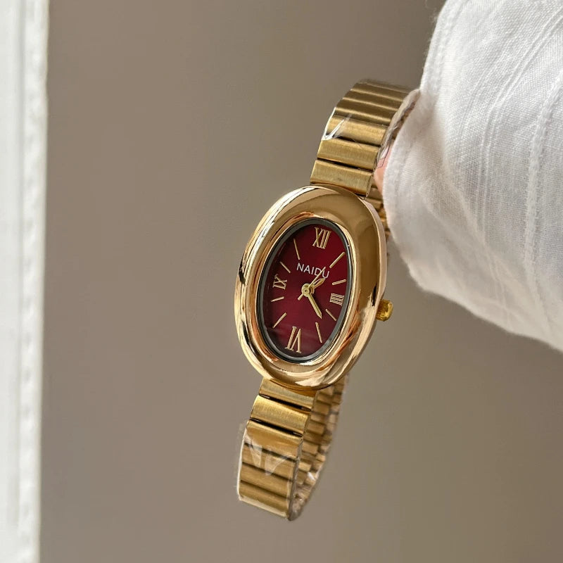 Luxury Gold Quartz Women’s Watch with Adjustable Stainless Steel Strap - Gift Ready