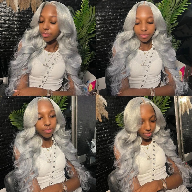 Brazilian Human Hair Wig with HD Transparent Lace Front 28-42in, Pre-Plucked, Body Wave, 200% Density, Multiple Colors & Lengths
