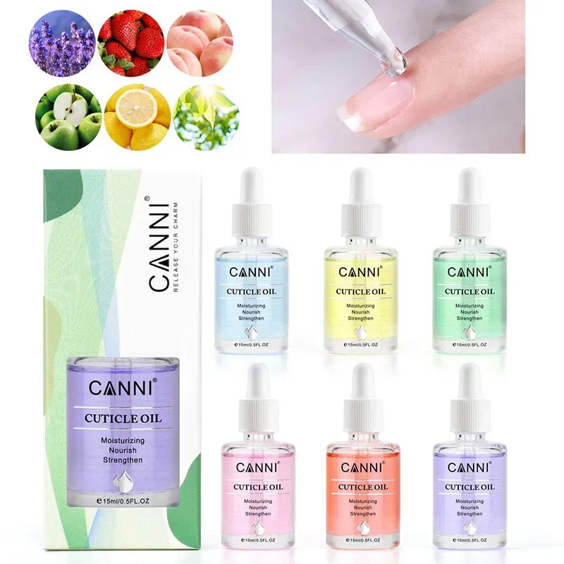 Cuticle Oil Nourishing Softener with Natural Oils - 15ml, Multiple Flavors