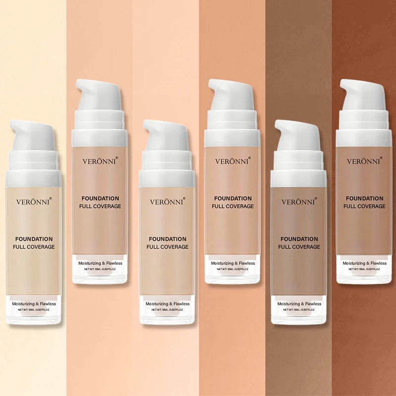 Buildable Full Coverage Liquid Foundation for Custom Skin Tones - Oil Control & Matte Finish