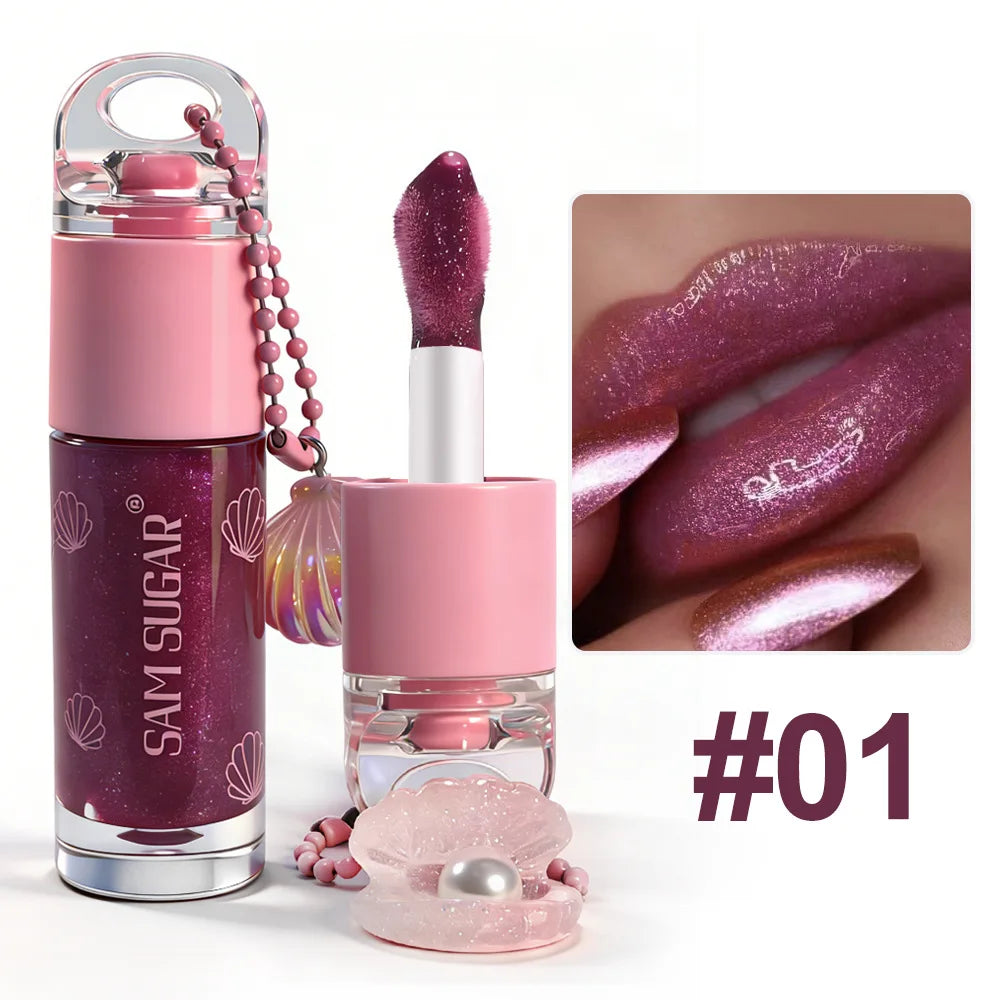 Long-lasting Moisturizing Mirror Pearl Lip Gloss - Waterproof Glitter Shine